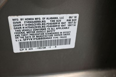 2011 Honda Ridgeline RTL