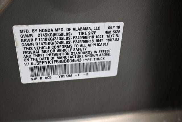 2011 Honda Ridgeline RTL
