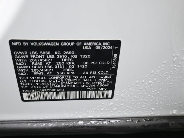 2024 Volkswagen Atlas 2.0T SEL Premium R-Line