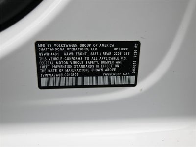 2020 Volkswagen Passat 2.0T SE