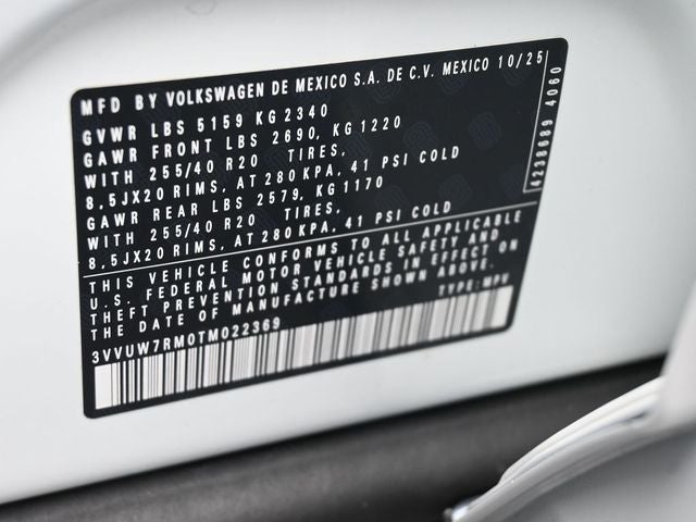 2026 Volkswagen Tiguan 2.0T SEL R-Line Turbo