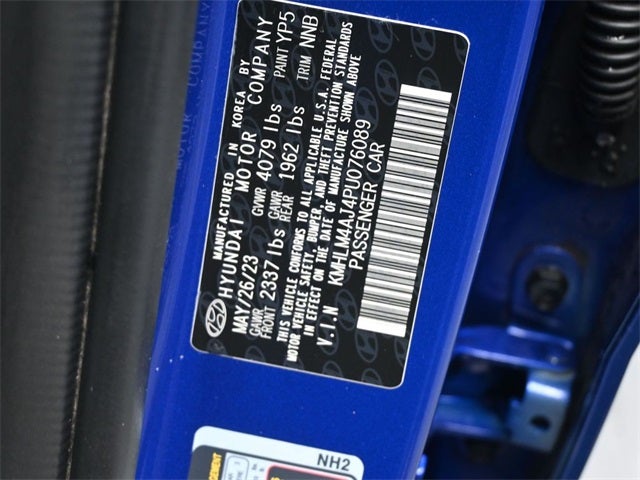 2023 Hyundai Elantra Hybrid Blue