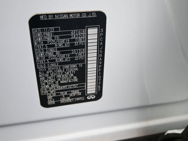 2023 INFINITI QX50 LUXE