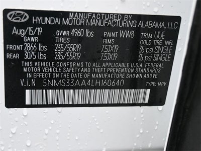 2020 Hyundai Santa Fe SEL