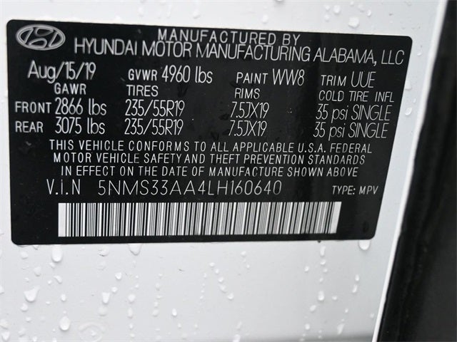 2020 Hyundai Santa Fe SEL