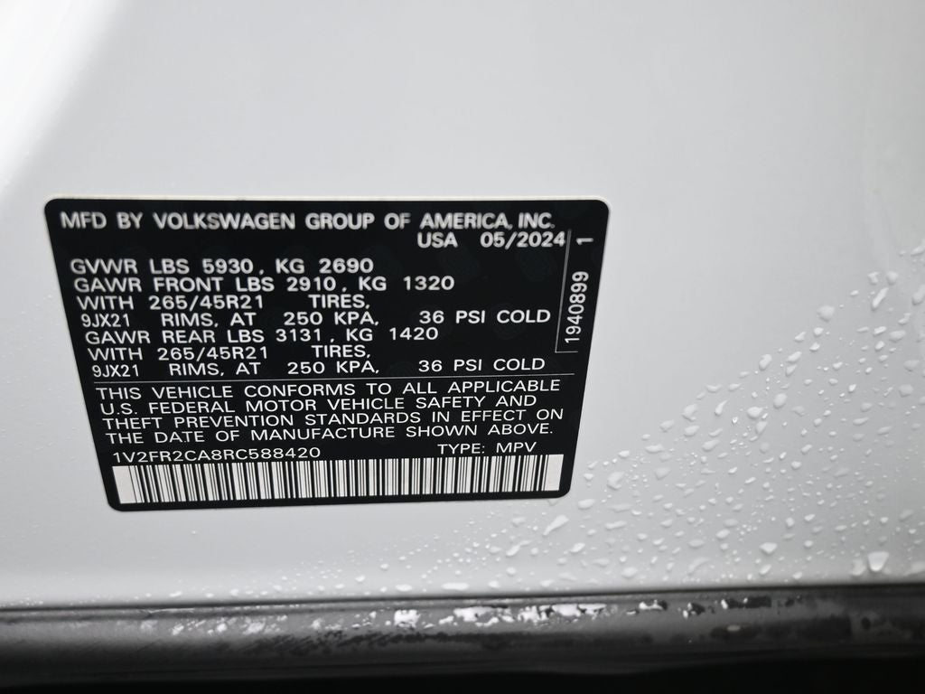 2024 Volkswagen Atlas 2.0T SEL Premium R-Line