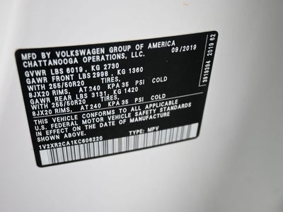 2019 Volkswagen Atlas 3.6L V6 SE R-Line