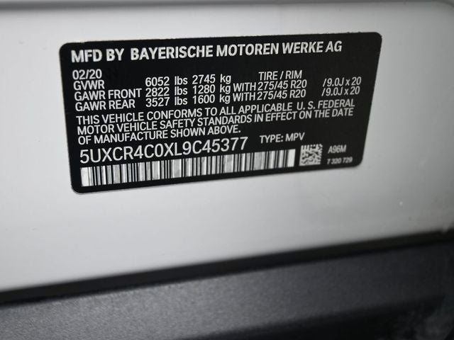 2020 BMW X5 sDrive40i