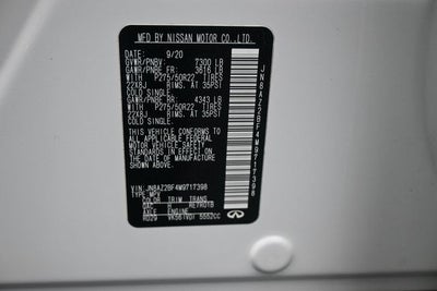 2021 INFINITI QX80 Sensory
