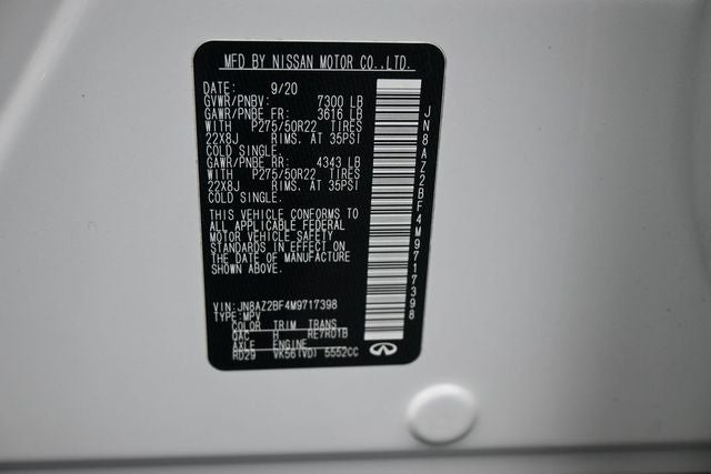 2021 INFINITI QX80 Sensory