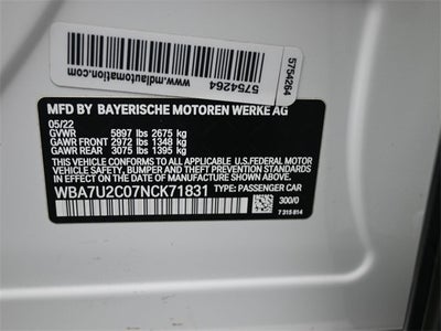 2022 BMW 7 Series 750i xDrive