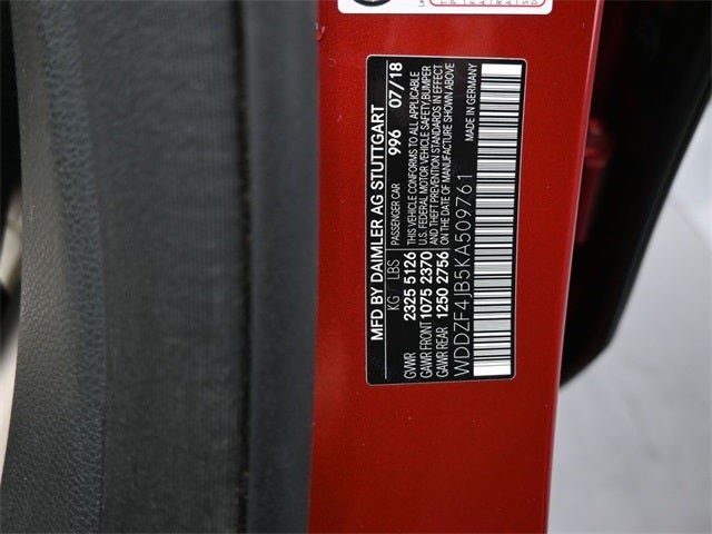 2019 Mercedes-Benz E-Class E 300