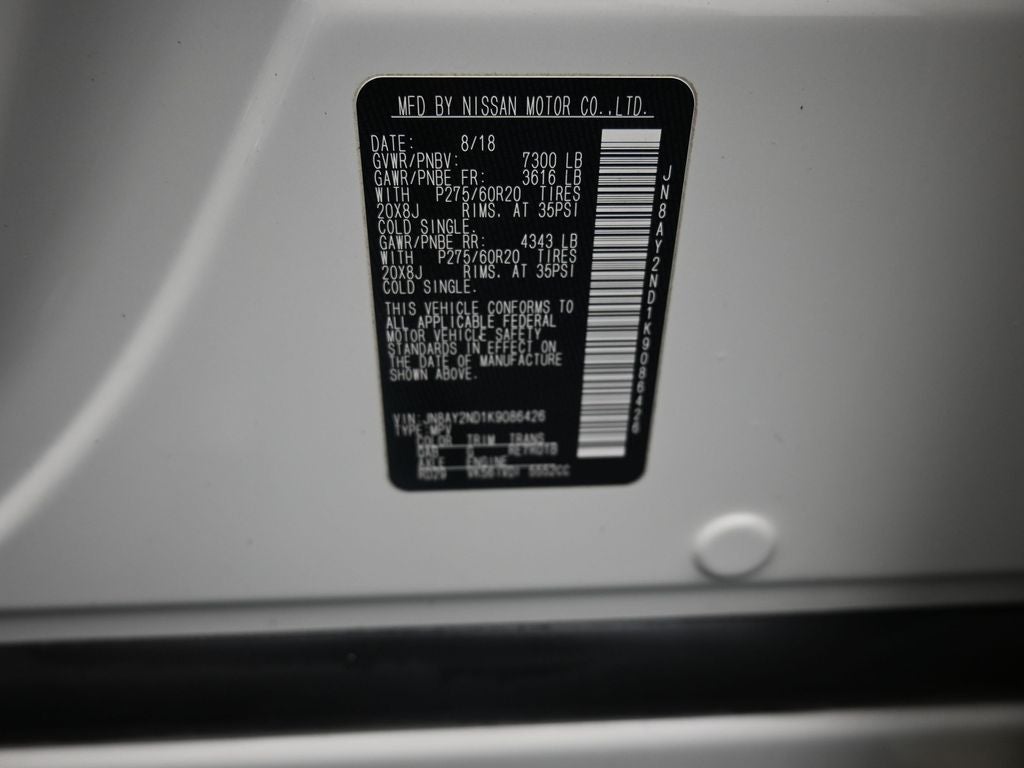 2019 Nissan Armada Platinum