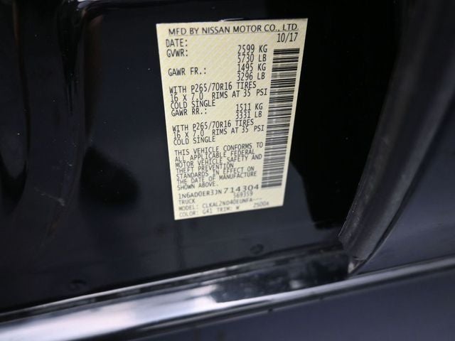 2018 Nissan Frontier SV