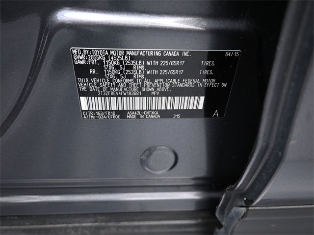 2015 Toyota RAV4 XLE Gray