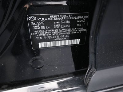 2020 Hyundai Elantra SE Black / Black