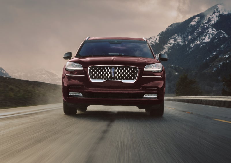 A 2024 Lincoln Aviator® SUV is shown in the Diamond Red exterior color. | Doggett Lincoln of Beaumont in Beaumont TX