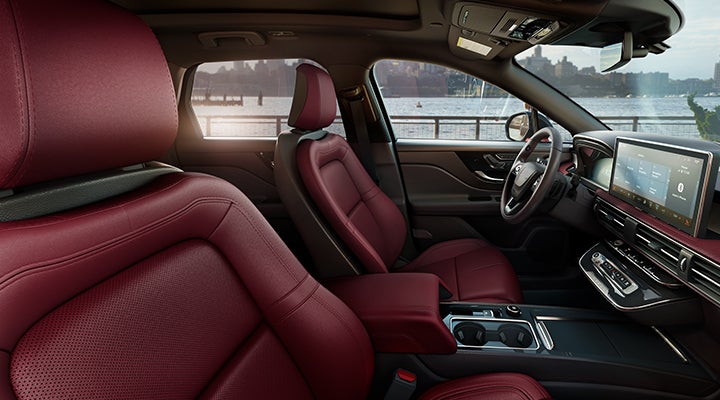 The available Perfect Position front seats in the 2024 Lincoln Corsair® SUV are shown. | Doggett Lincoln of Beaumont in Beaumont TX