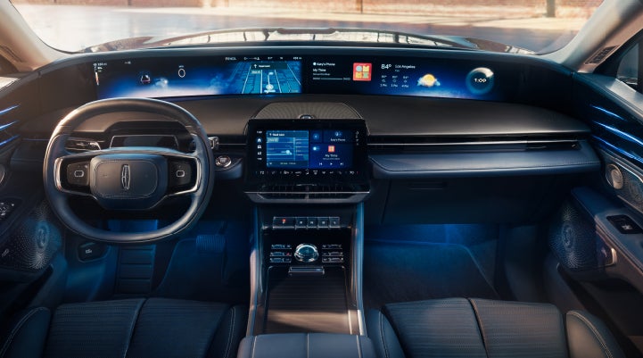 A large panoramic display is shown on the dashboard of a 2025 Lincoln Nautilus® SUV | Doggett Lincoln of Beaumont in Beaumont TX