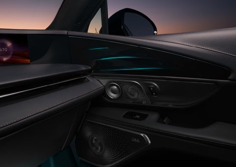 Selectable ambient lighting glows in the passenger door panel. | Doggett Lincoln of Beaumont in Beaumont TX