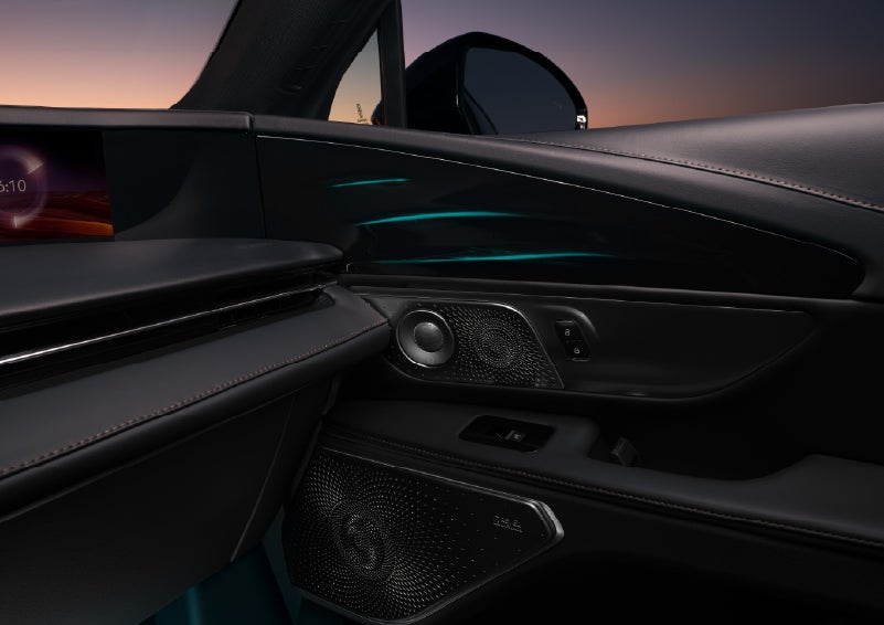 Selectable ambient lighting glows in the passenger door panel. | Doggett Lincoln of Beaumont in Beaumont TX